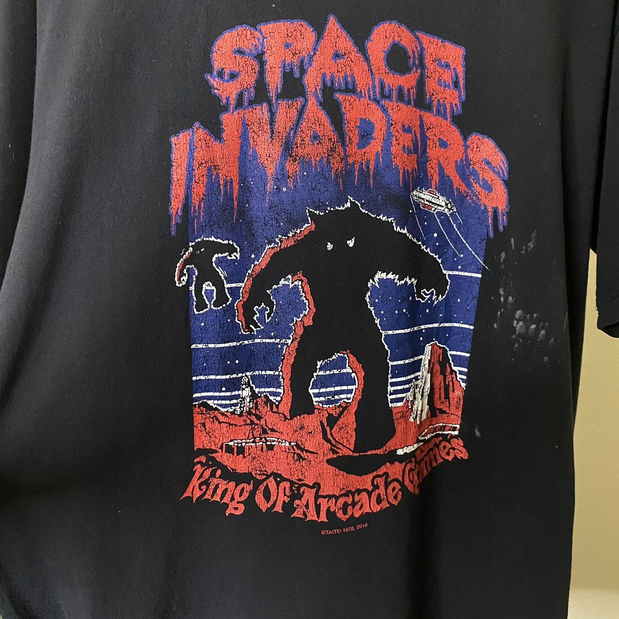 Vintage Vintage Space Invaders King of Arcades Games Promo T Shirt Size US XL / EU 56 / 4 - 2 Thumbnail