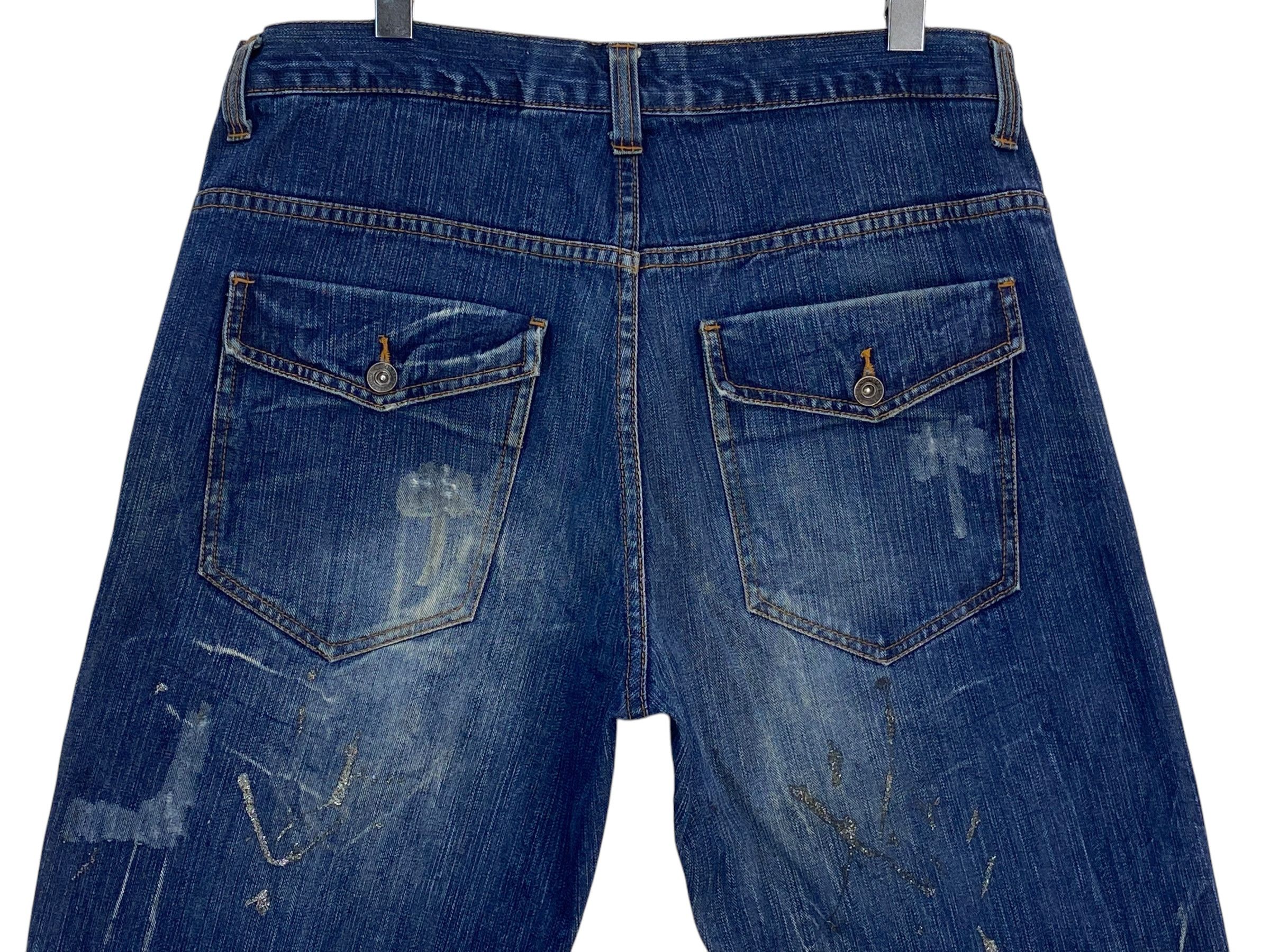 Japanese Brand Nylaus Denim Goth Punk Jeans Size US 37 - 5 Thumbnail