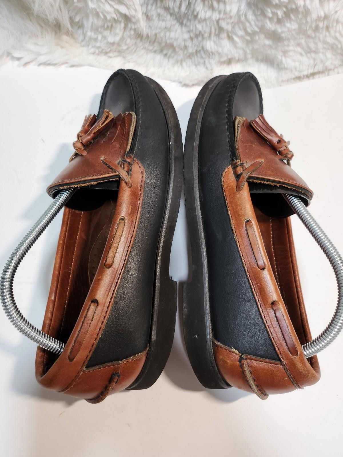Sebago SEBAGO Handsewn Men’s Sz 10 Leather Shoes Tassel Brown Black Size US 10 / EU 43 - 5 Thumbnail