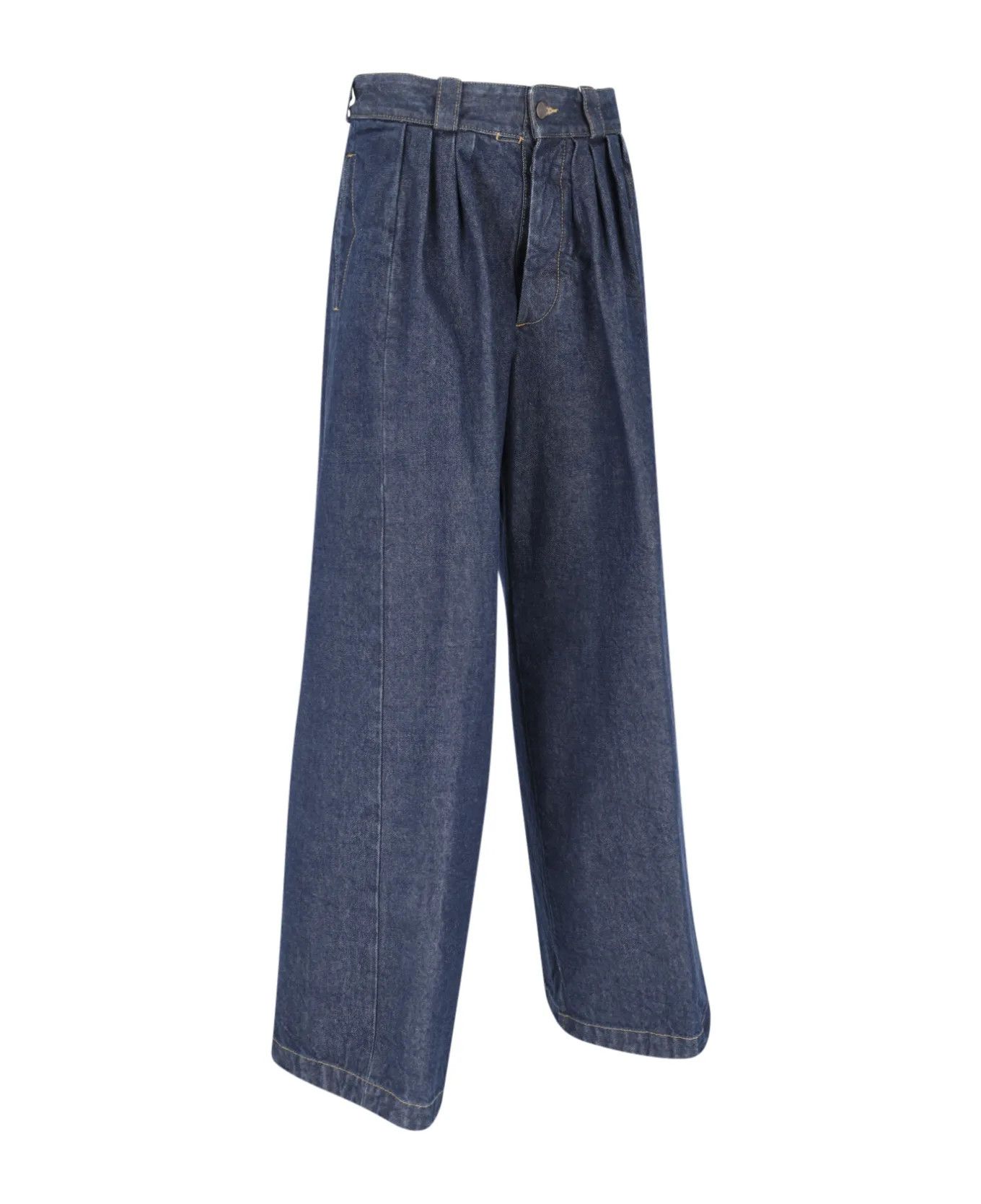Maison Margiela oc11z0925 Pleated Jeans in Blue Size 28" / US 6 / IT 42 - 2 Thumbnail