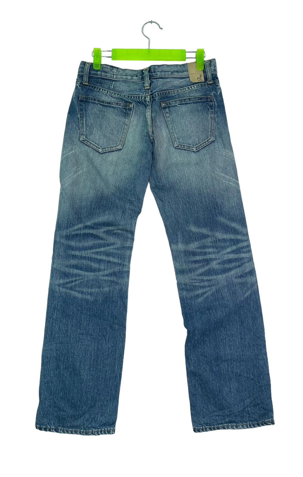 Japanese Brand Vtg 90s BLUE WAY japan denim low rise jeans Size 29" - 5 Thumbnail