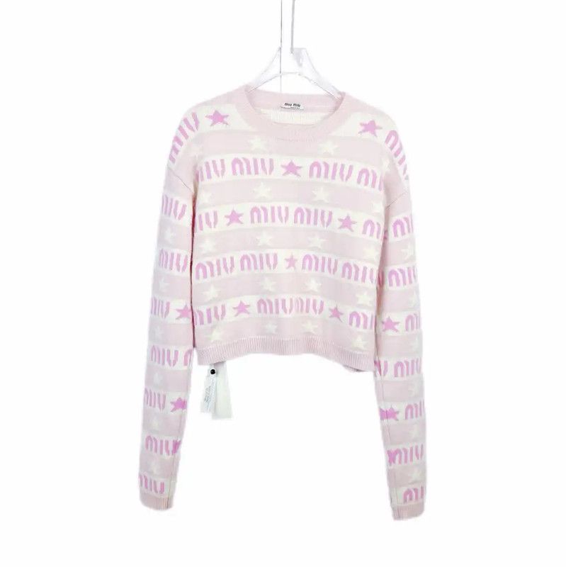 Miu Miu Miu Miu Pink Long Sleeve Pullover Sweater 0089 Size S / US 4 / IT 40 - 1 Thumbnail