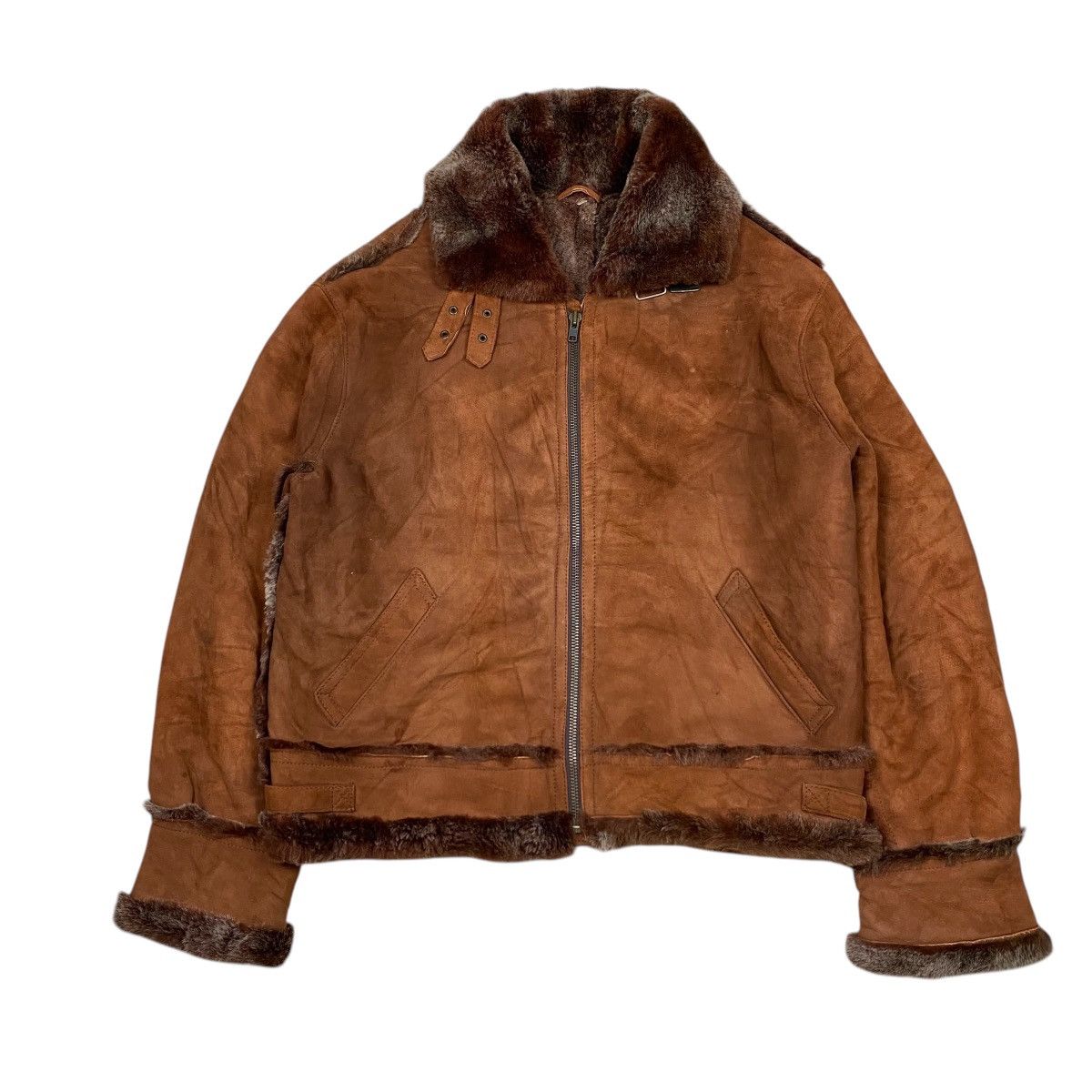 If Six Was Nine Magali Jessica Fur Suede Leather Jacket Size US L / EU 52-54 / 3 - 1 Thumbnail