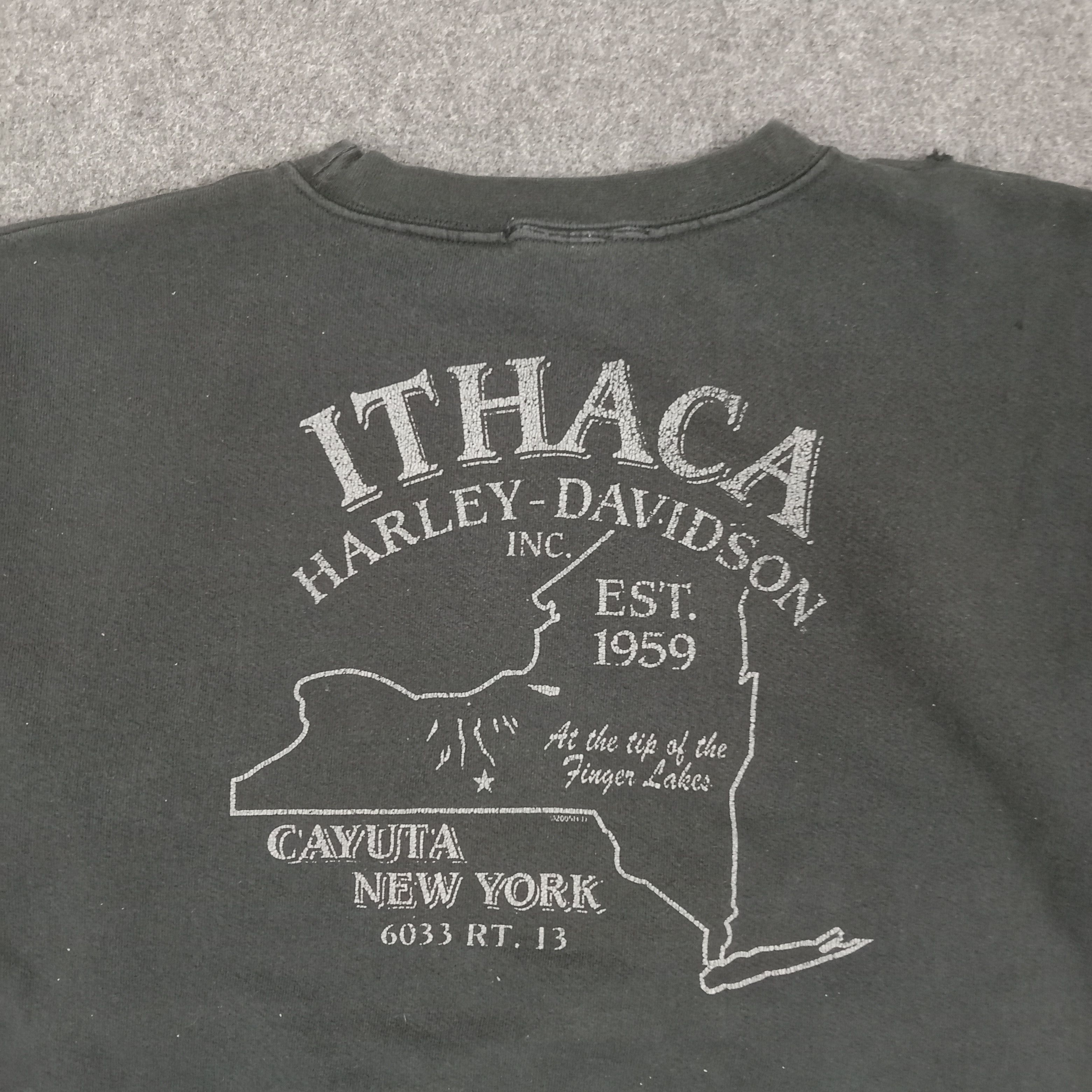 Harley Davidson × Vintage Ithaca Harley Davidson American Racing Sweatshirt Size US XL / EU 56 / 4 - 8 Thumbnail