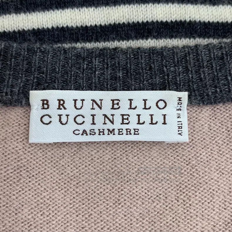 Brunello Cucinelli Brunello Cucinelli Color block striped off-shoulder cashme Size S / US 4 / IT 40 - 5 Thumbnail