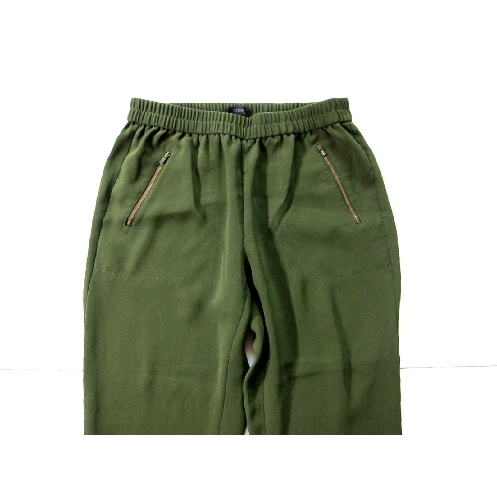 J.Crew J.Crew Satin Army Green Athleisure Jogger Pant Women 6 Medium Slim Pockets 100% Polyester Size 28" / US 6 / IT 42 - 5 Thumbnail