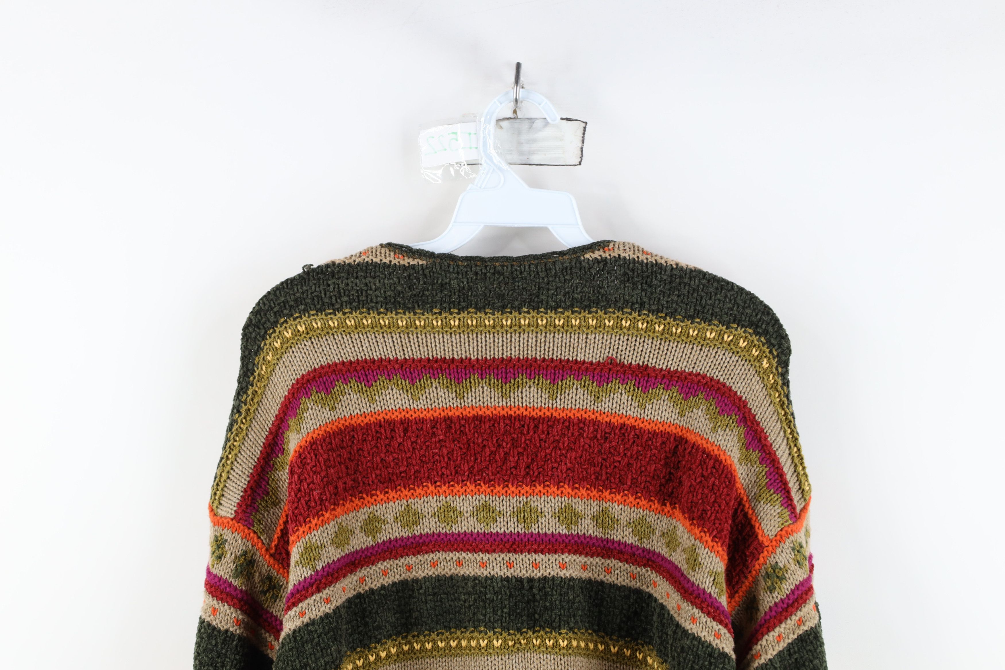 Vintage Vintage 90s Streetwear Fair Isle Knit Cardigan Sweater Size S / US 4 / IT 40 - 12 Thumbnail
