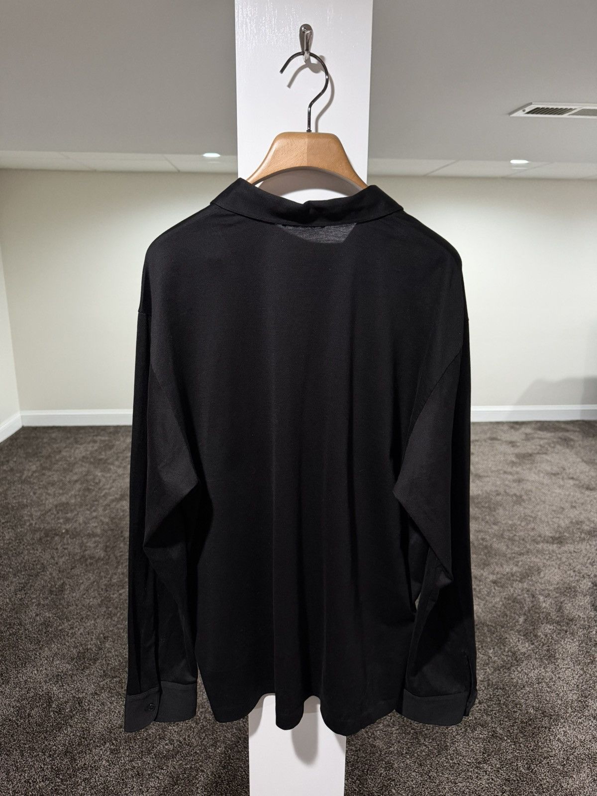 The Row The Row Black Long Sleeve Half Long Button Up Polo Shirt Size US XXL / EU 58 / 5 - 2 Thumbnail