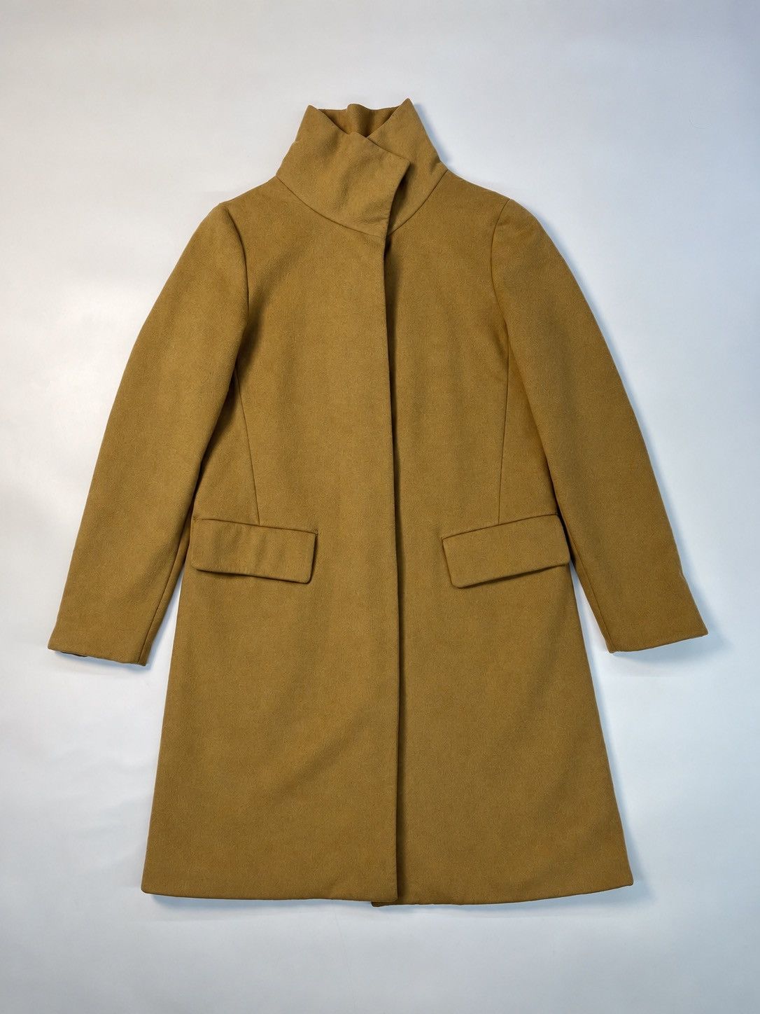 Helmut Lang Helmut Lang AW97 Funnel Neck Long Coat Size US XXS / EU 40 - 1 Thumbnail
