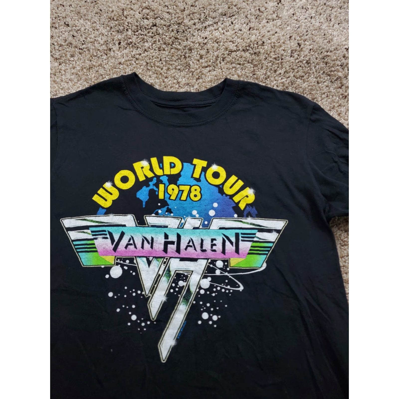 Vintage VINTAGE Van Halen Shirt Mens M Black World Tour 1978 Rock Music Tee 2021 Size US M / EU 48-50 / 2 - 3 Thumbnail
