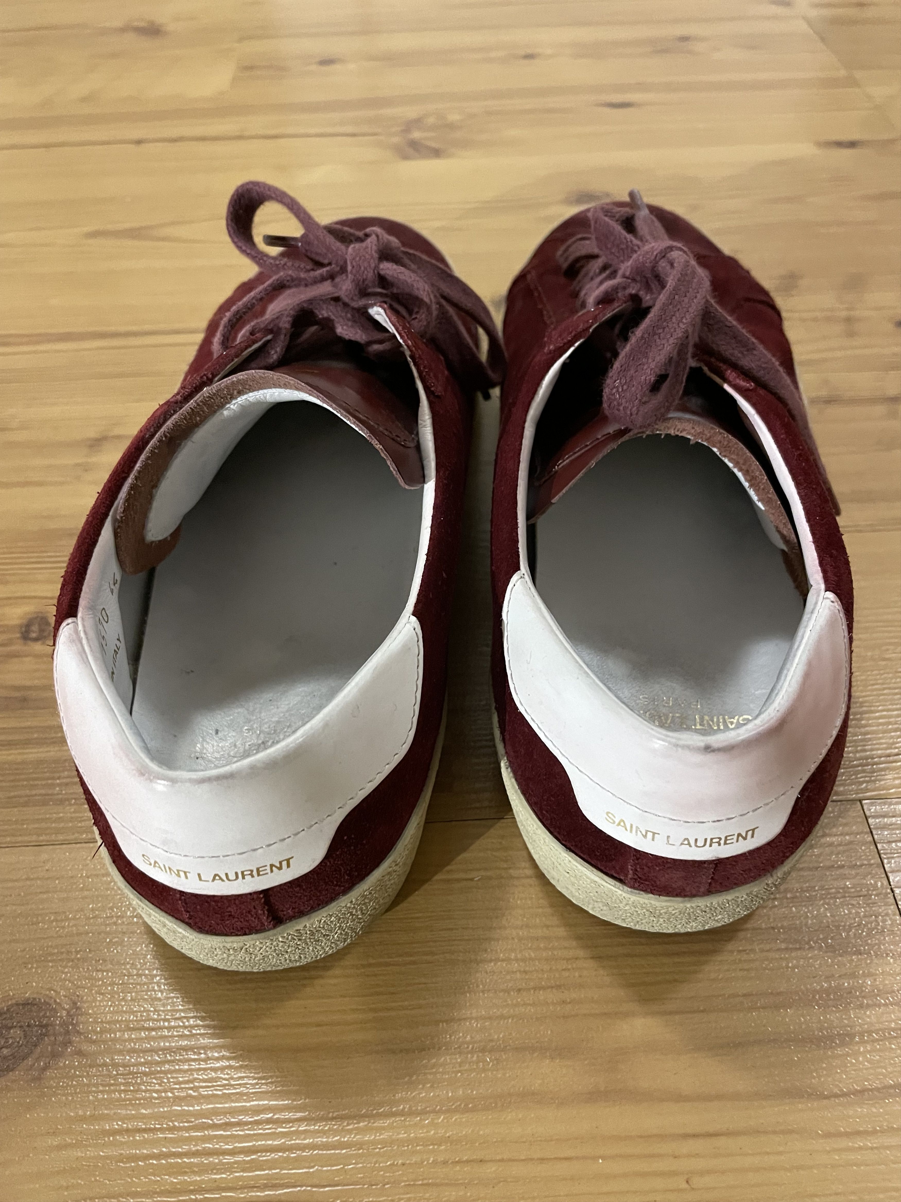 Saint Laurent Paris Saint Laurent Paris dark red suede sneakers Size US 11 / EU 44 - 2 Thumbnail