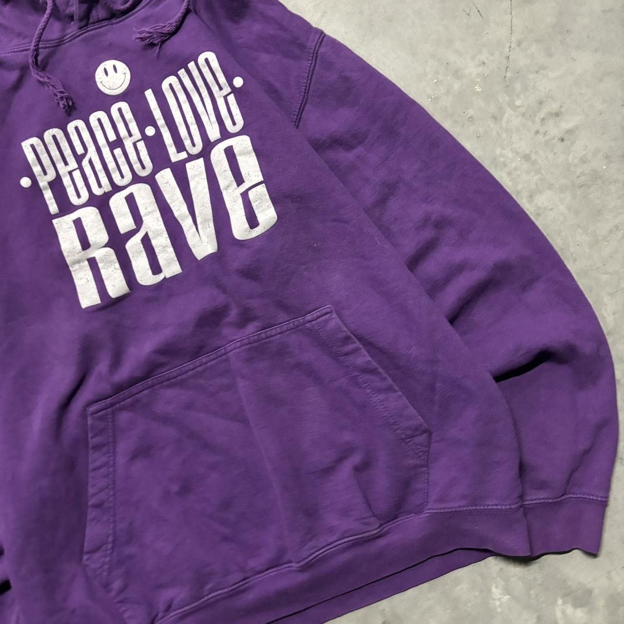 Japanese Brand × Vintage Crazy Vintage Y2K/2000s Purple EDM Rave Cyber Hoodie! Size L / US 10 / IT 46 - 4 Thumbnail