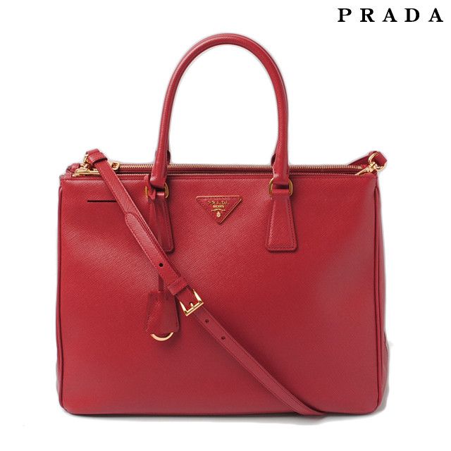 Prada Prada Prada Saffiano 2way Handbag/Shoulder Bag Red Others Handbag B1786T in Pristine Condition Size ONE SIZE - 1 Thumbnail