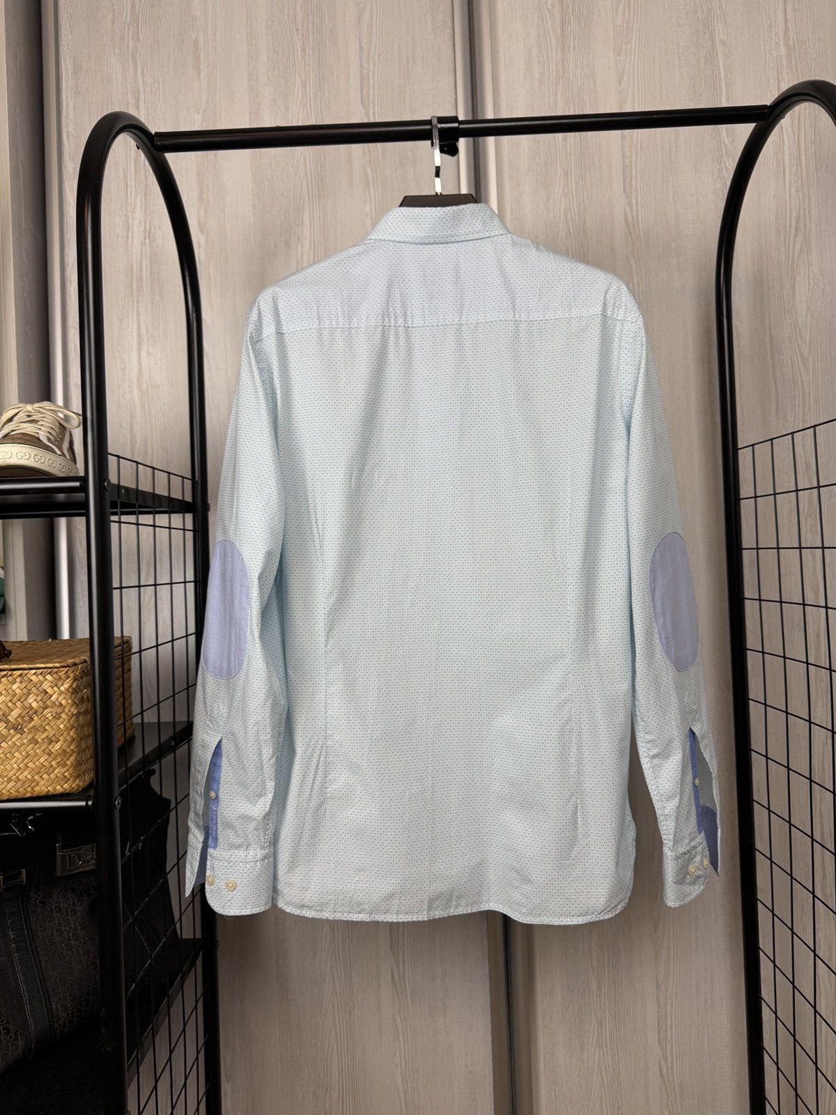 Hackett Hackett London monogram blue slim fit long sleeve shirt Size US L / EU 52-54 / 3 - 7 Thumbnail