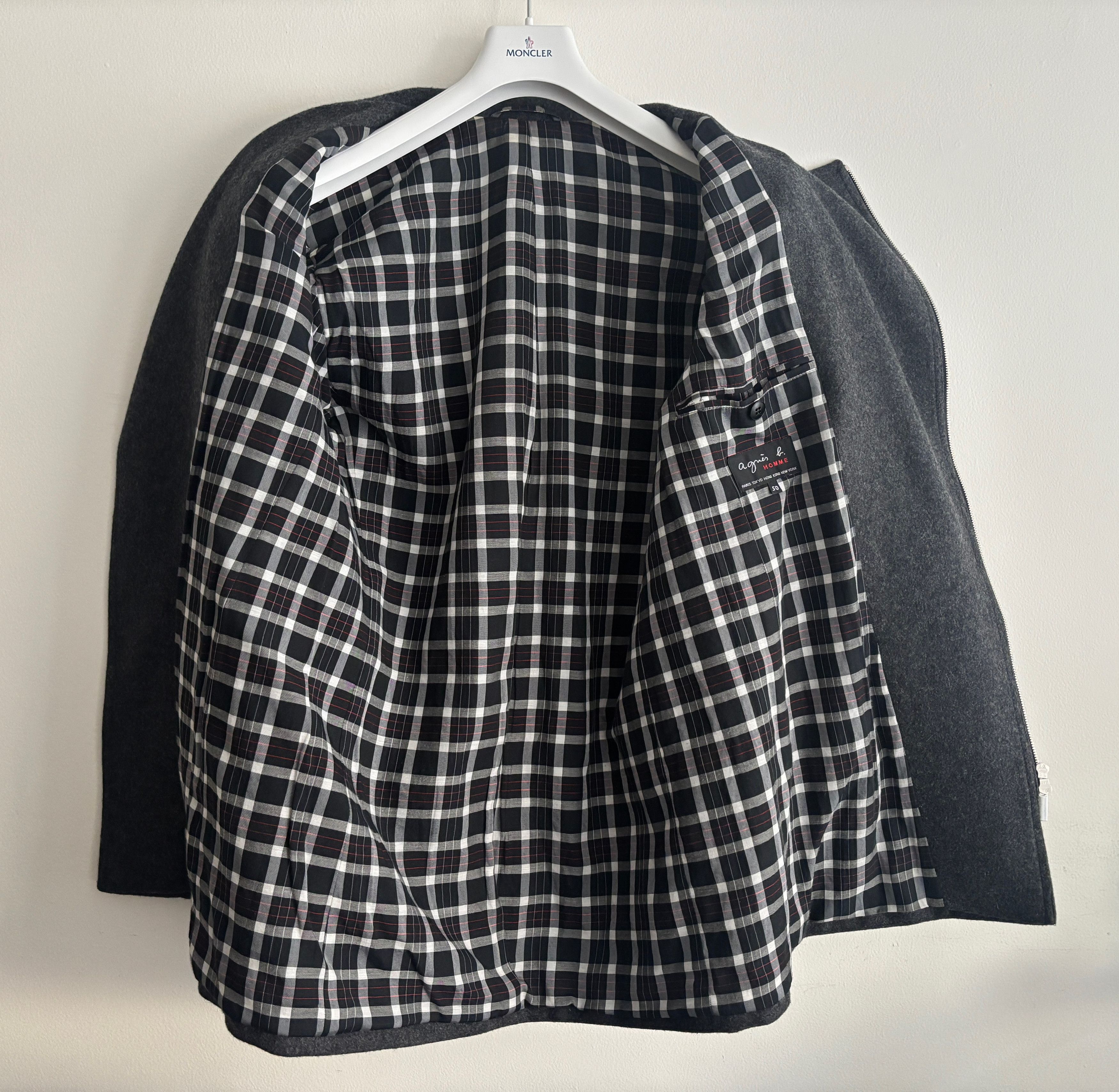 agnes b. Grey Wool Zip Pea Coat Rider's Jacket Small - Medium Size US M / EU 48-50 / 2 - 11 Thumbnail