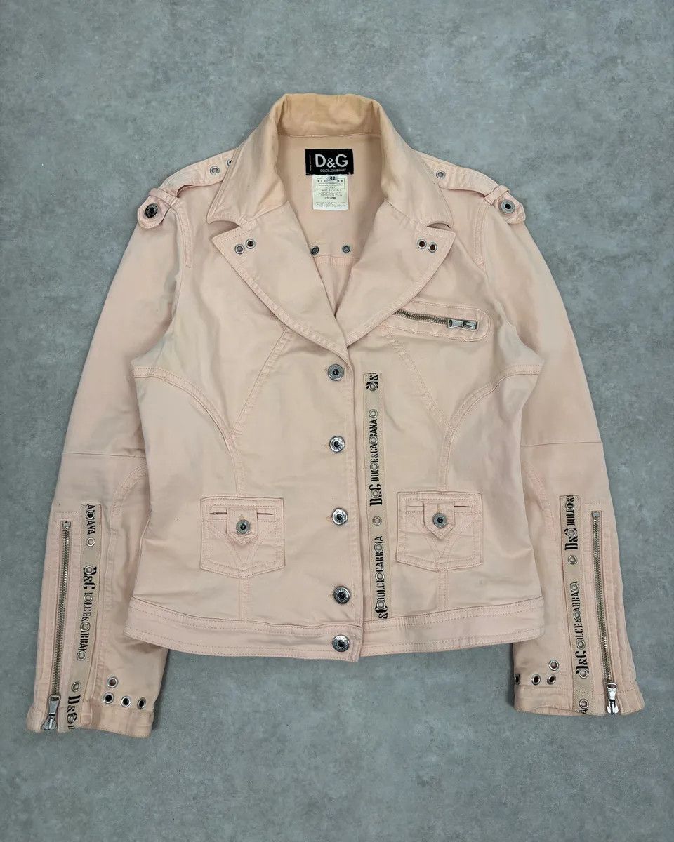 Dolce & Gabbana 2000s Dolce & Gabbana Pink Multi Zip Cargo Jacket Size M / US 6-8 / IT 42-44 - 1 Thumbnail