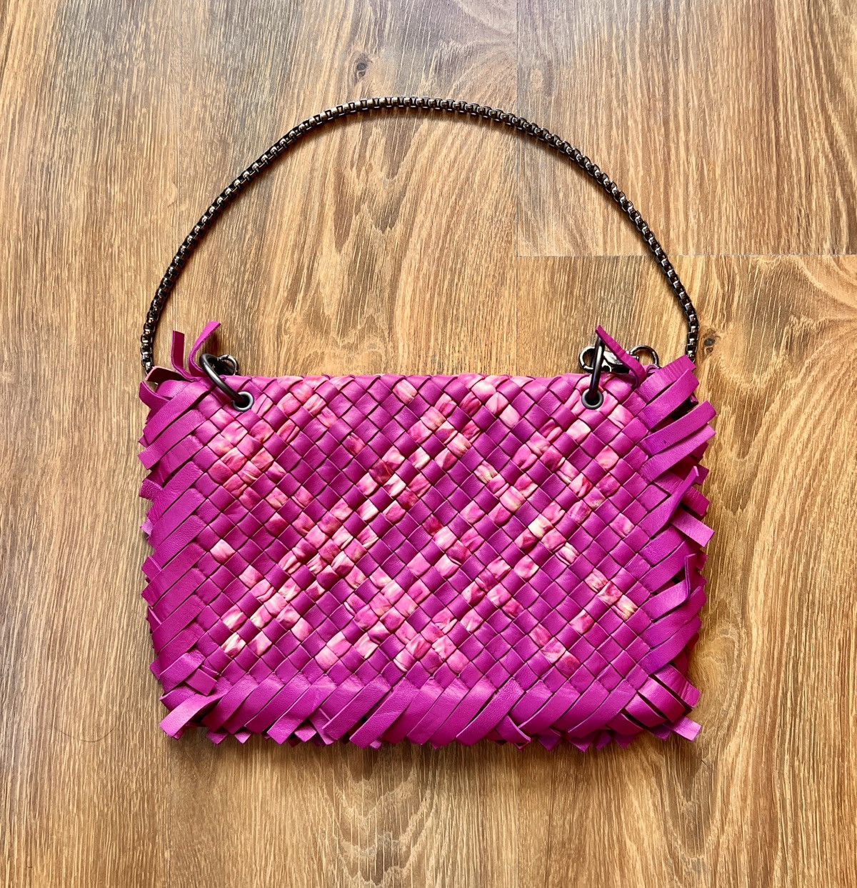 Bottega Veneta Rare Bottega Veneta Intrecciato Fringe Leather Shoulder Bag Size ONE SIZE - 1 Thumbnail