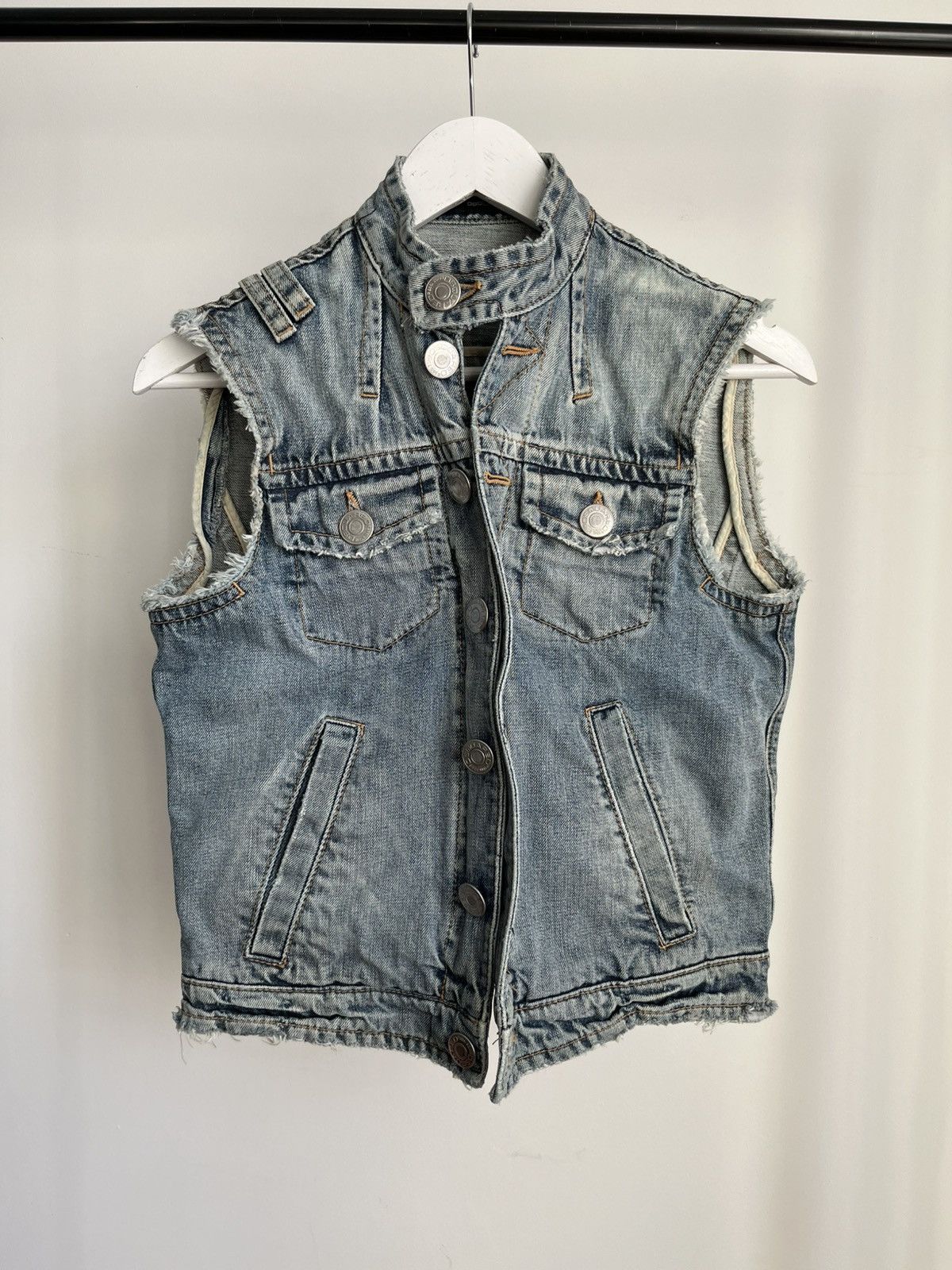 Dsquared2 Dsquared2 SS05 runway cropped distressed denim trucker vest Size US XS / EU 42 / 0 - 1 Thumbnail