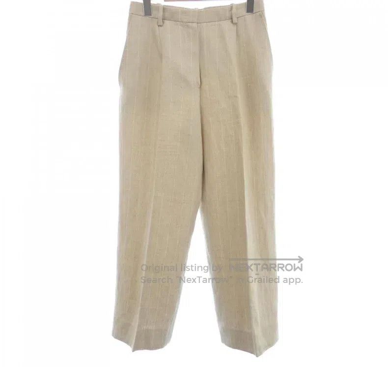 Hermes Hermes Margiela Linen Beige Striped Pants Size 24" / US 00 / IT 34 - 1 Thumbnail