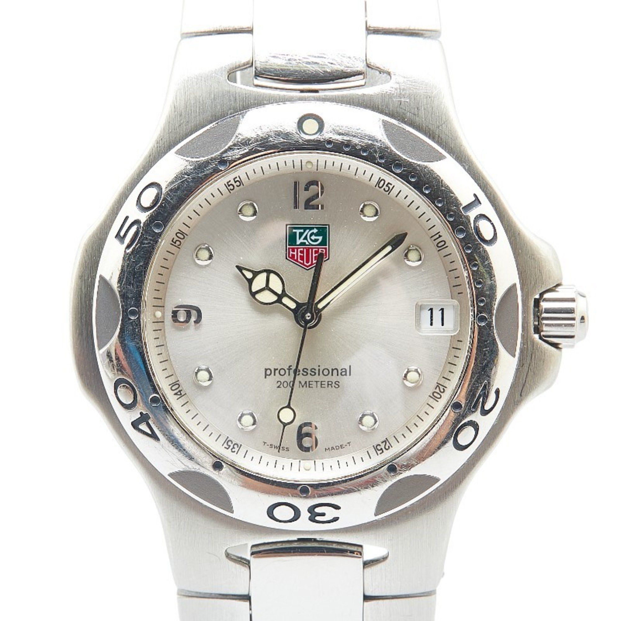 Tag Heuer Kirium Watch Wl1114 Quartz Silver Dial Stainless Steel Men's Heuer