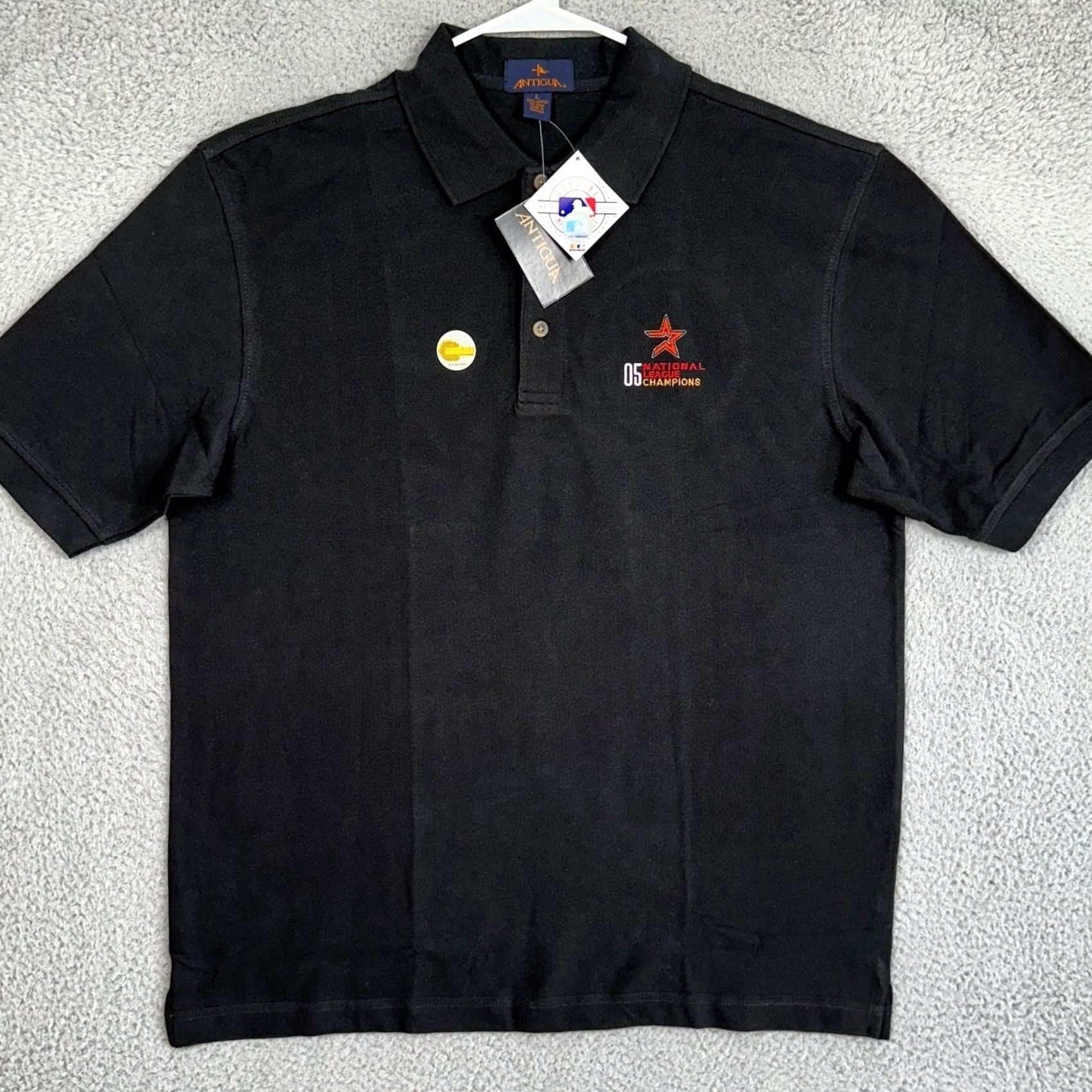MLB VINTAGE Antigua Houston Astros Polo Shirt Men L Black MLB Shirt Size US L / EU 52-54 / 3 - 3 Thumbnail