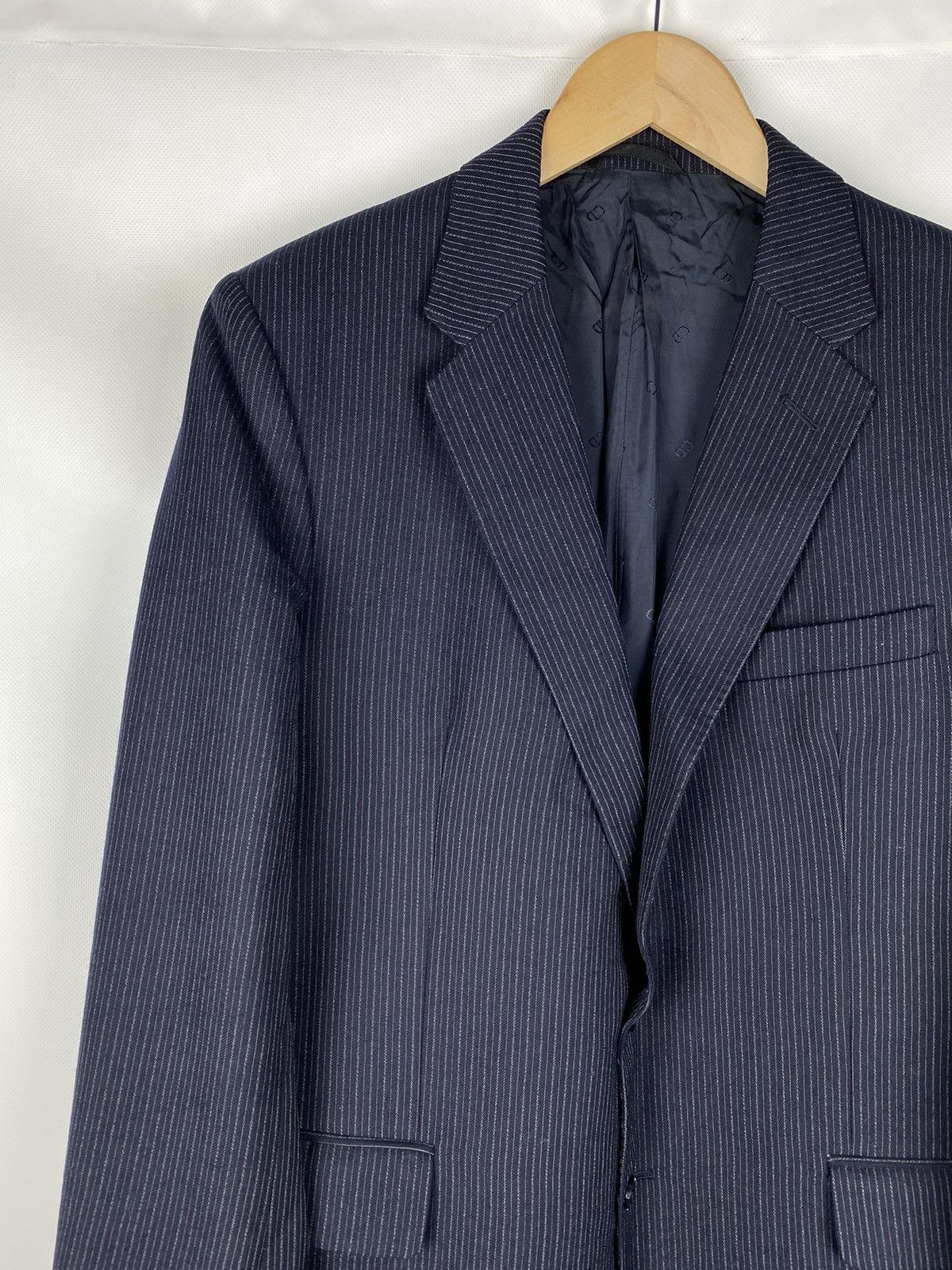 Christian Dior Monsieur × Dior × Vintage Christian Dior Monsieur vintage wool striped blazer jacket Size 44R - 4 Thumbnail