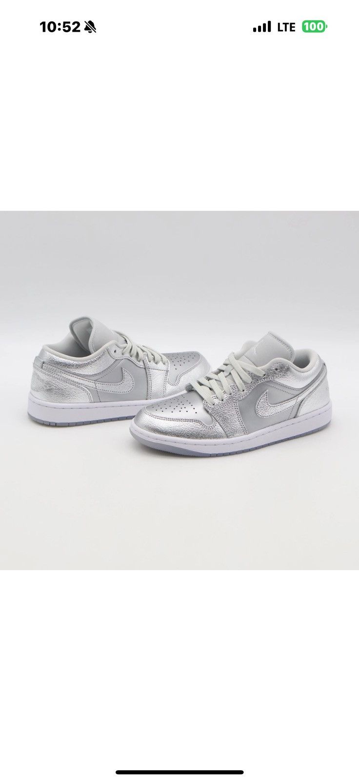Nike Nike Air Jordan 1 Low SE Metallic Silver FN5030-001 Size US 12 / EU 45 - 7 Thumbnail