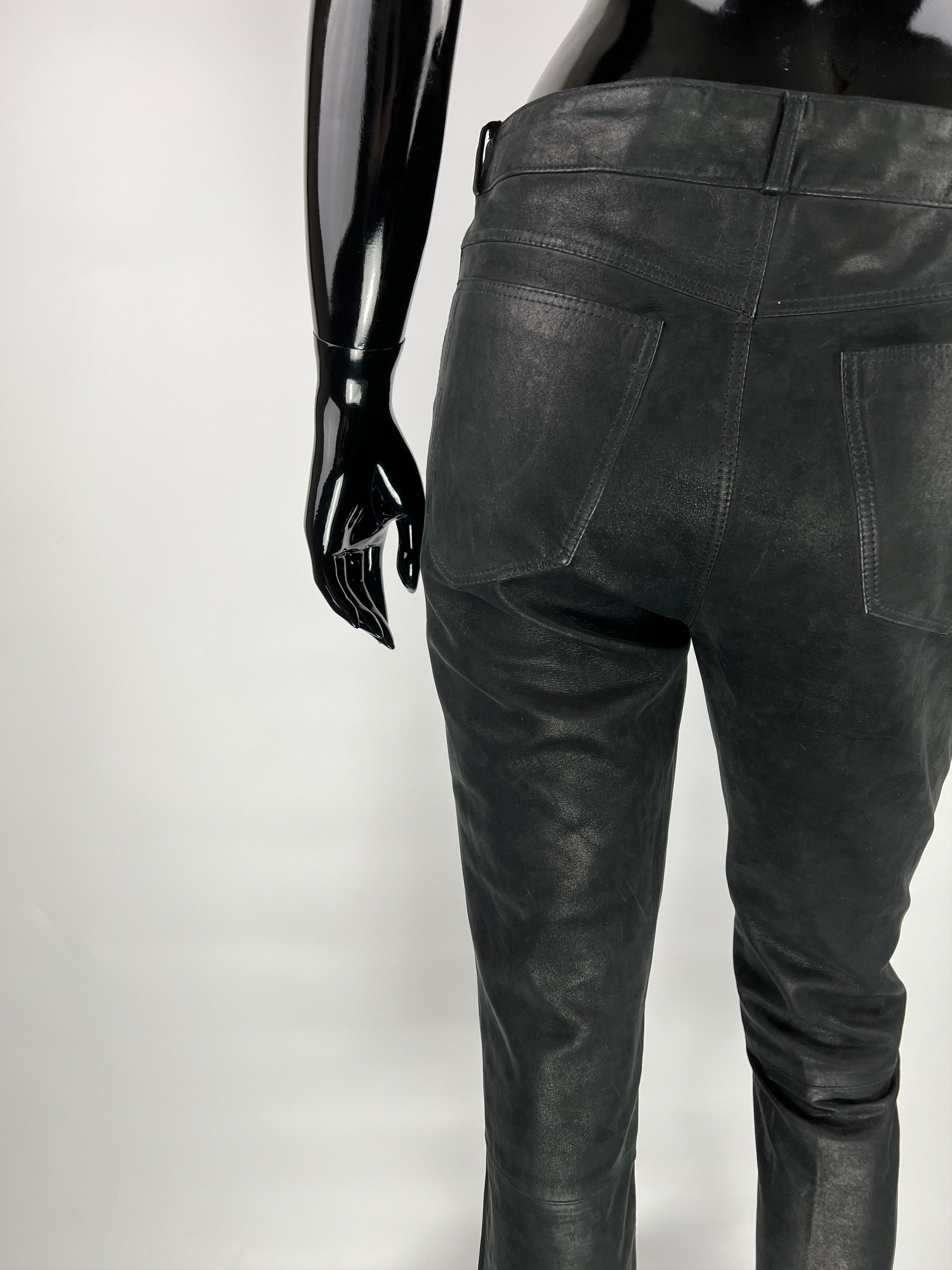 Joseph Joseph Black Leather Pants Lambskin Size IT38 Size 28" / US 6 / IT 42 - 4 Thumbnail