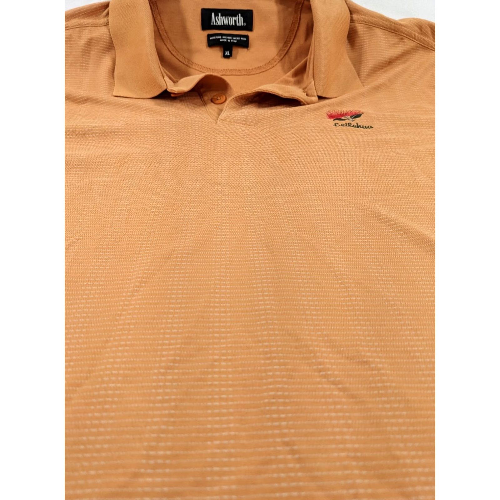 Vintage Ashworth Mens Moisture Wicking XL Orange Polo Shirt Golf Club Size US XL / EU 56 / 4 - 5 Thumbnail