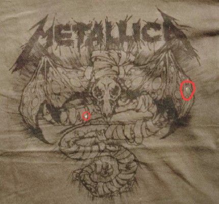 Band Tees Vintage Metallica Pushead Graphic Tshirt Olive Green Size US L / EU 52-54 / 3 - 6 Thumbnail