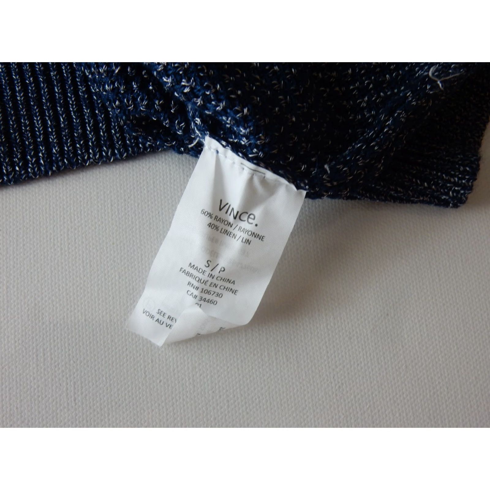 Vince Vince Sweater Men Size S Blue Rayon&Linen Blend Pullover Size US S / EU 44-46 / 1 - 3 Thumbnail