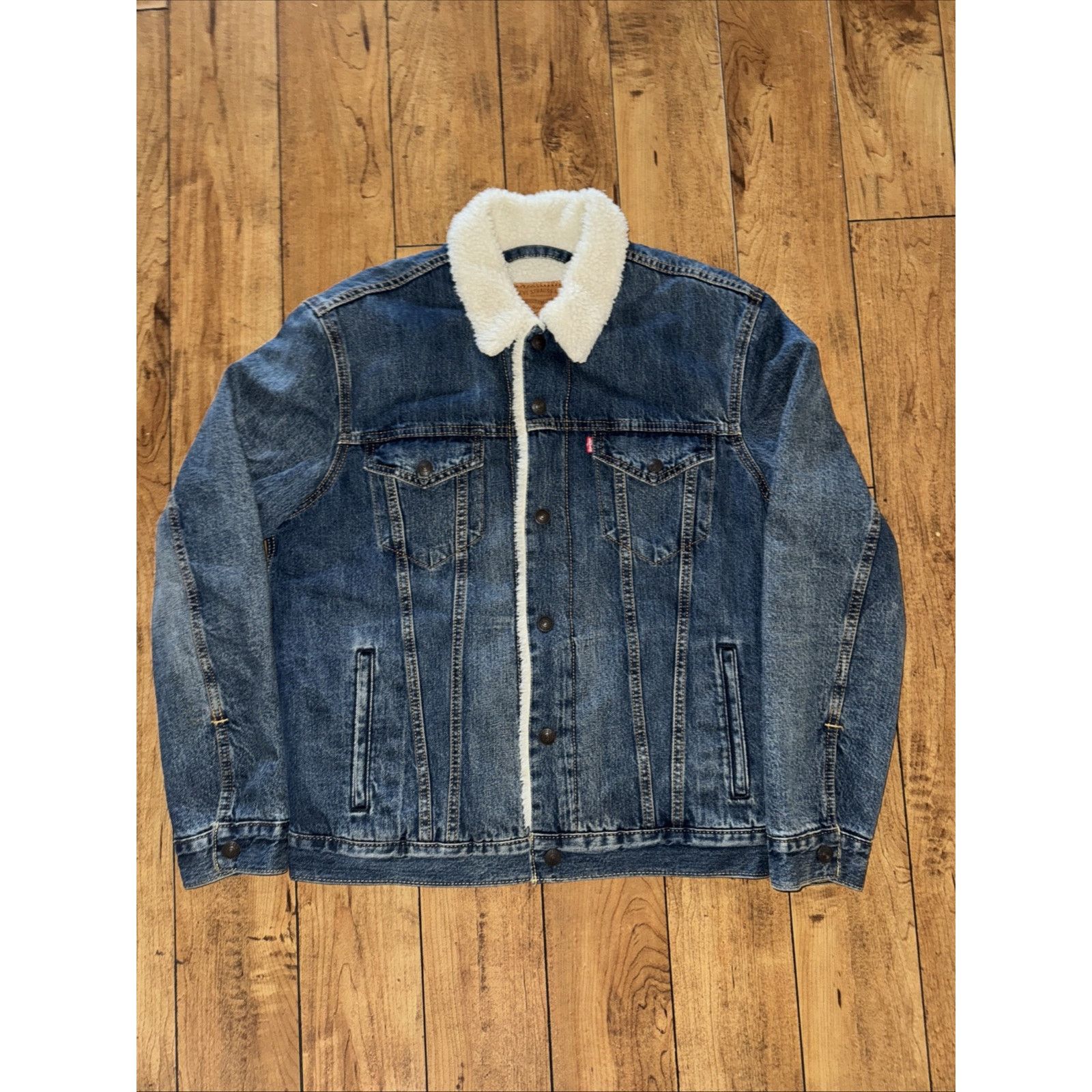 Levi's Levi’s Denim Sherpa Jacket Blue Medium 22x26 Size US M / EU 48-50 / 2 - 1 Thumbnail