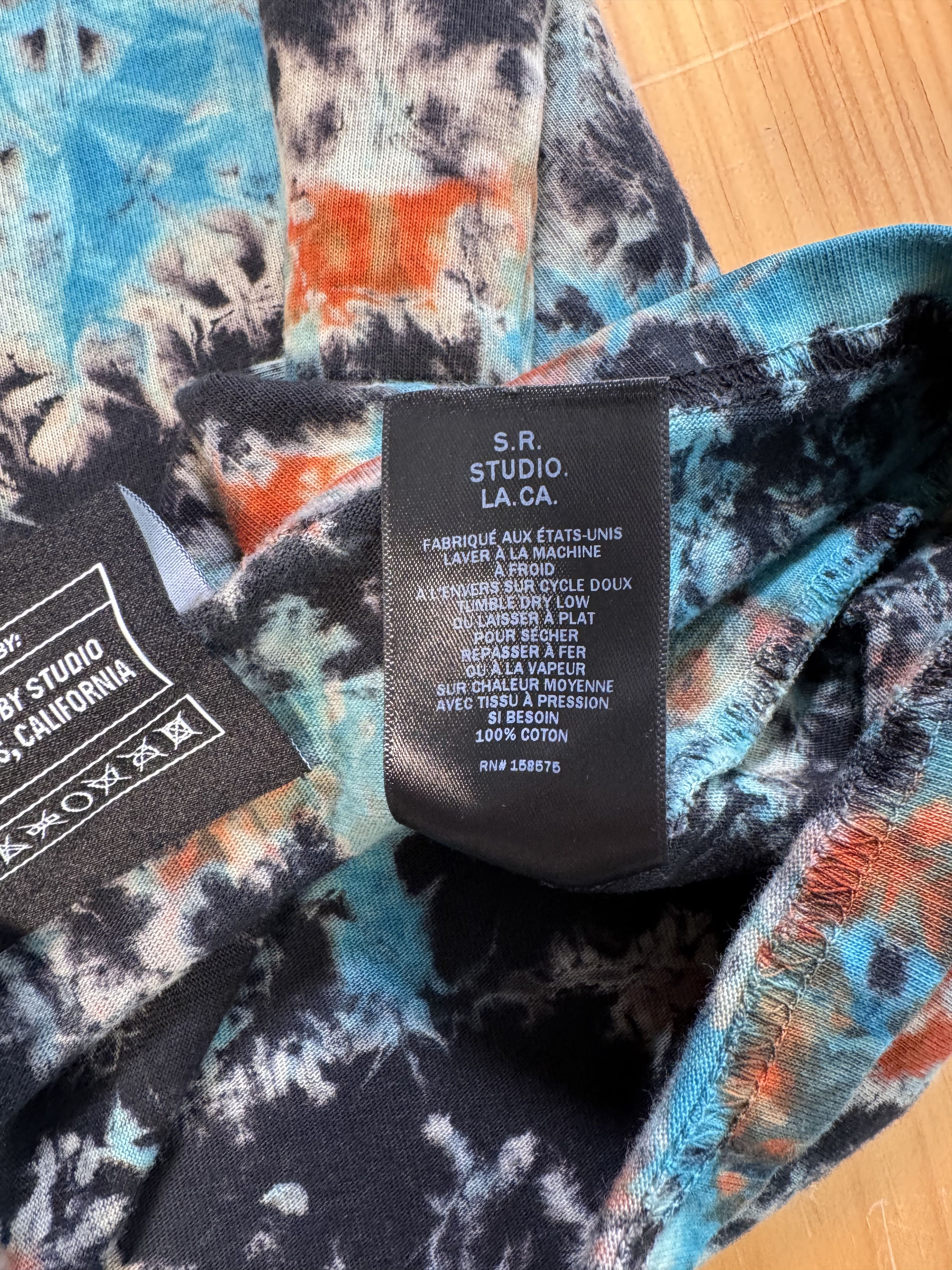Sterling Ruby SR STUDIO LA CA FLAME TIE-DYE OVERSIZED SHORT SLEEVE SHIRT Size US L / EU 52-54 / 3 - 5 Thumbnail