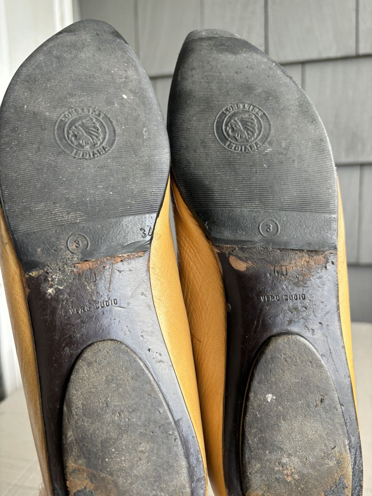 Miu Miu × Prada × Vintage Vintage Miu Miu Flats 90s Leather Slip On Loafer Prada Point Size US 10 / IT 40 - 10 Thumbnail