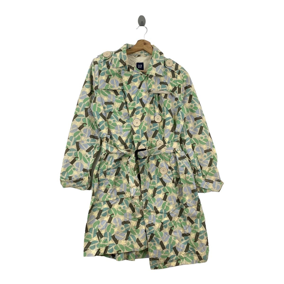 Gap GAP Casualwear Fashion Designer Abstract Trench Coat Jacket Size S / US 4 / IT 40 - 3 Thumbnail