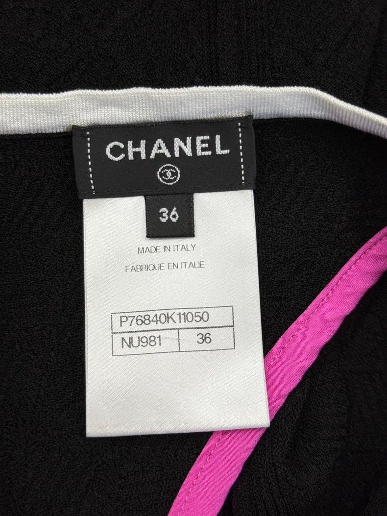Chanel chanel 24P black colour block dark pattern double CV colla Size XS / US 0-2 / IT 36-38 - 4 Thumbnail