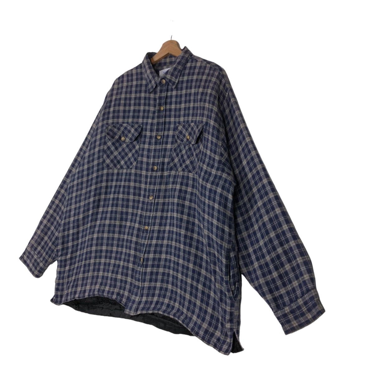 Japanese Brand Vintage Flannel Wool Jacket Tartan Design Alaska Wilderness Size US XXL / EU 58 / 5 - 2 Thumbnail