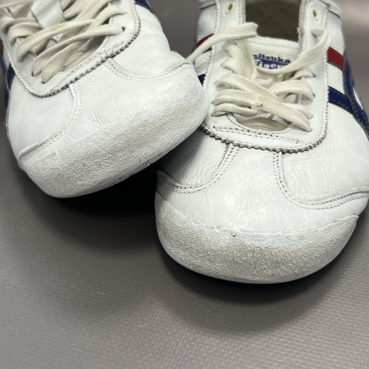 Asics × Japanese Brand × Vintage Asics Tiger Onitsuka Mexico 66 White Leather Sneakers Sz 8 Size US 8 / EU 41 - 21 Thumbnail