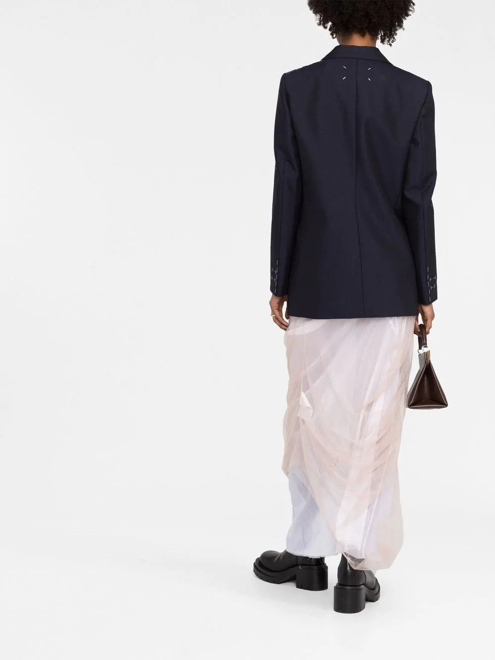 Maison Margiela o1y0625 Blazer in Midnight Blue Size XS / US 0-2 / IT 36-38 - 5 Thumbnail