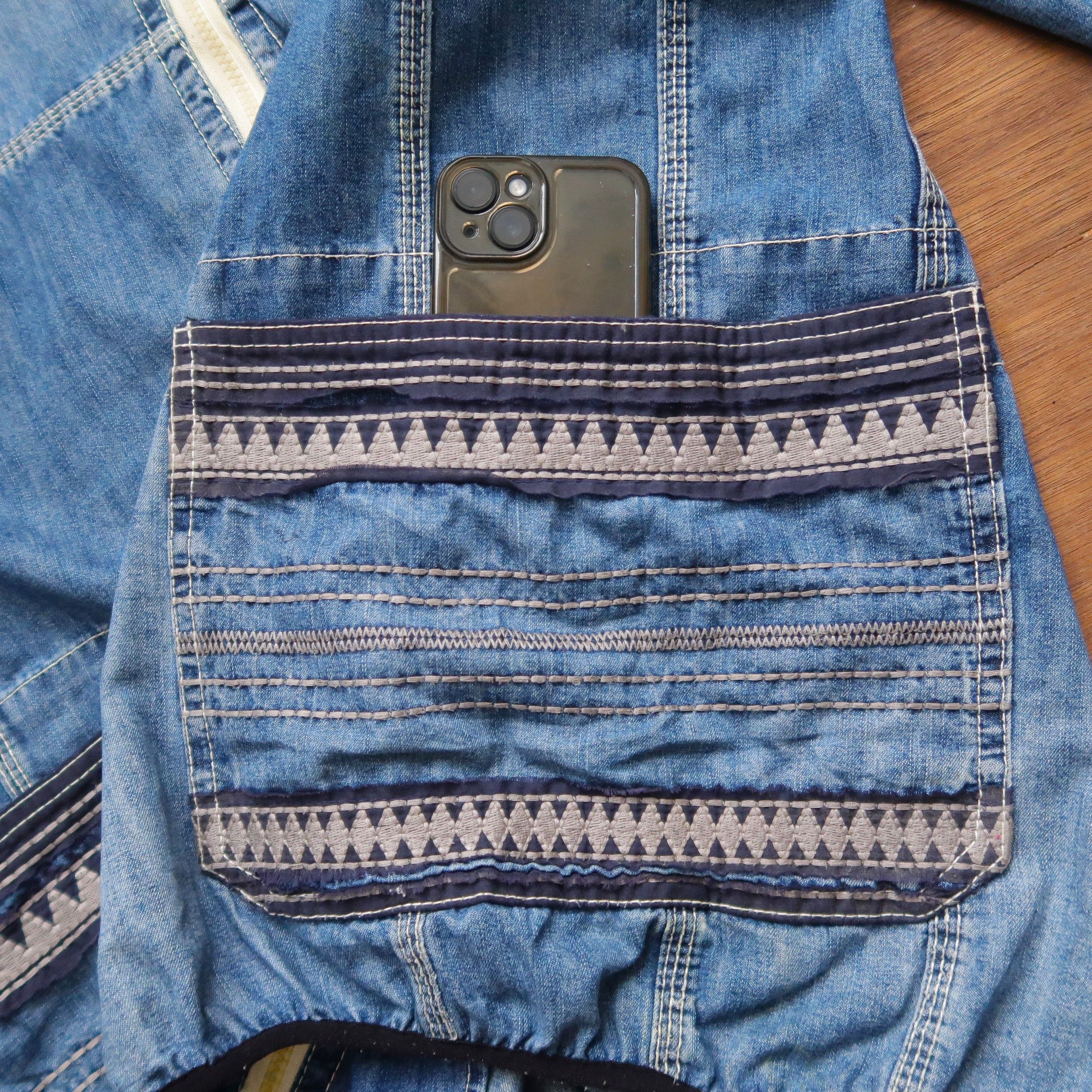 Kapital 90s Kapital GSC Distressed Native Denim Full Zip Hoodie Size US XL / EU 56 / 4 - 10 Thumbnail