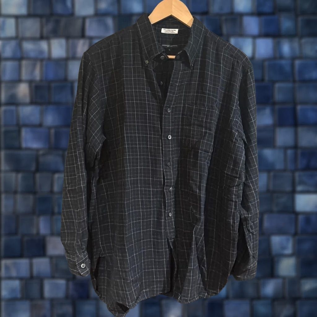 Engineered Garments Engineered Garments Shirt Size L Black Windowpane check Button-down Used Size US L / EU 52-54 / 3 - 1 Thumbnail