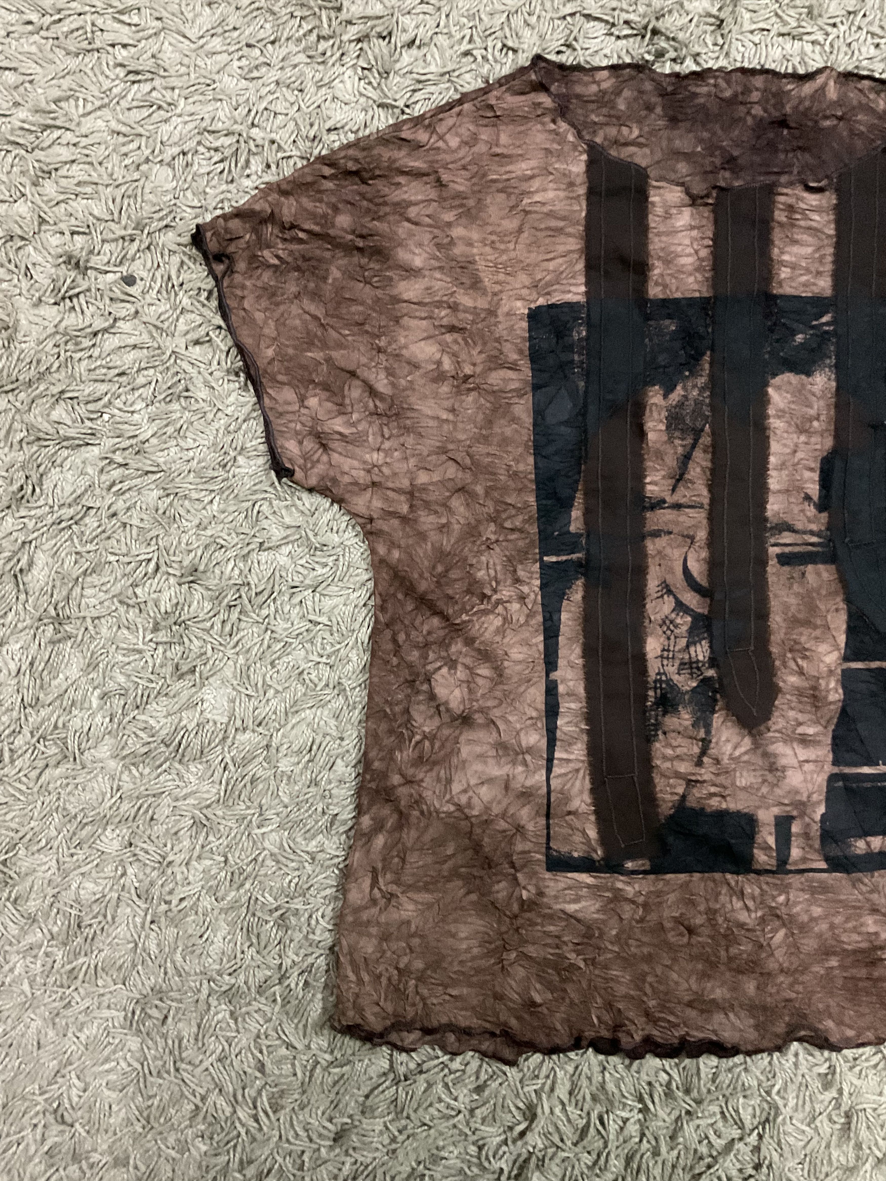 Designer RARE Italian Designer Distressed Cut Out shirt Size US S / EU 44-46 / 1 - 2 Thumbnail