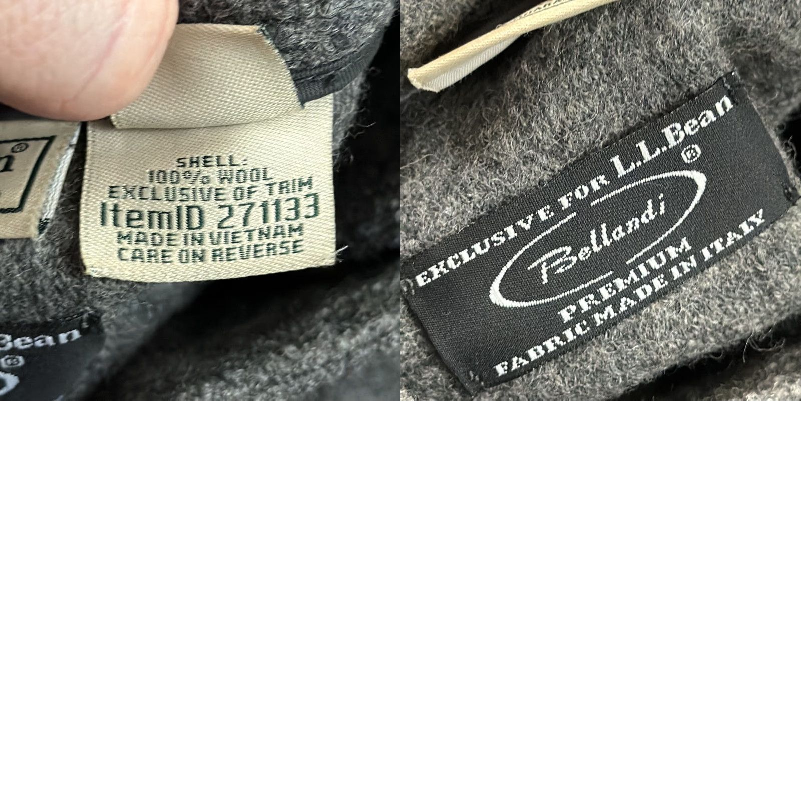 Vintage LL Bean Jacket Womens S Petite Gray Wool High-Neck Classic Button Front 271133 Size S / US 4 / IT 40 - 9 Thumbnail