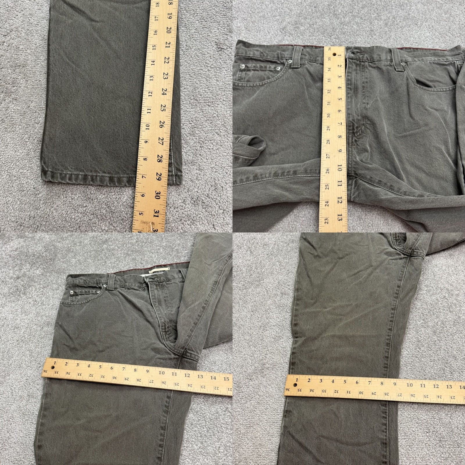 Vintage L.L. Bean Jeans Straight Denim 38x30 Green 100% Cotton Mens Regular Classic Fit Size US 38 / EU 54 - 9 Thumbnail