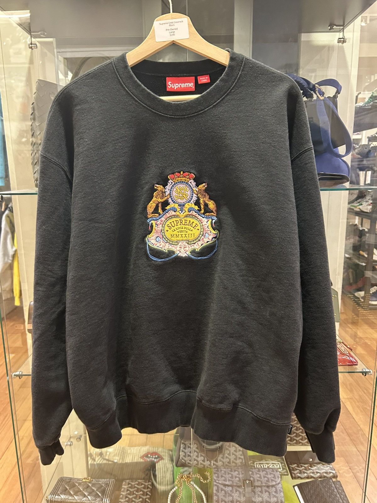 Supreme Supreme FW07 striped crest hoodie | Grailed