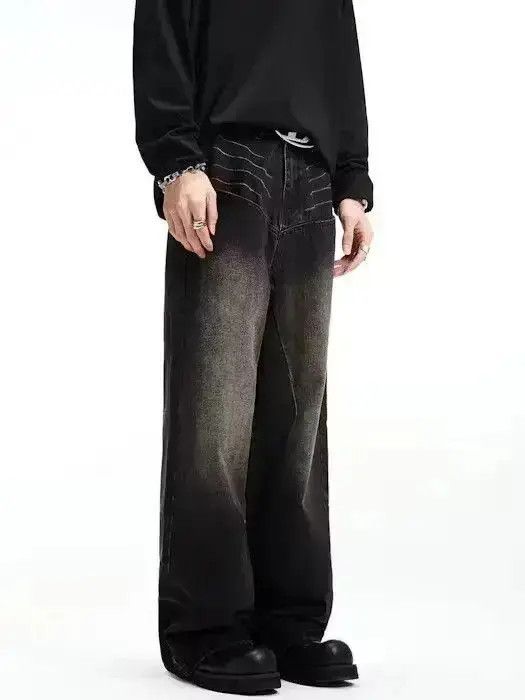 Japanese Brand Vintage loose fitting straight leg jeans Size US 32 / EU 48 - 4 Thumbnail