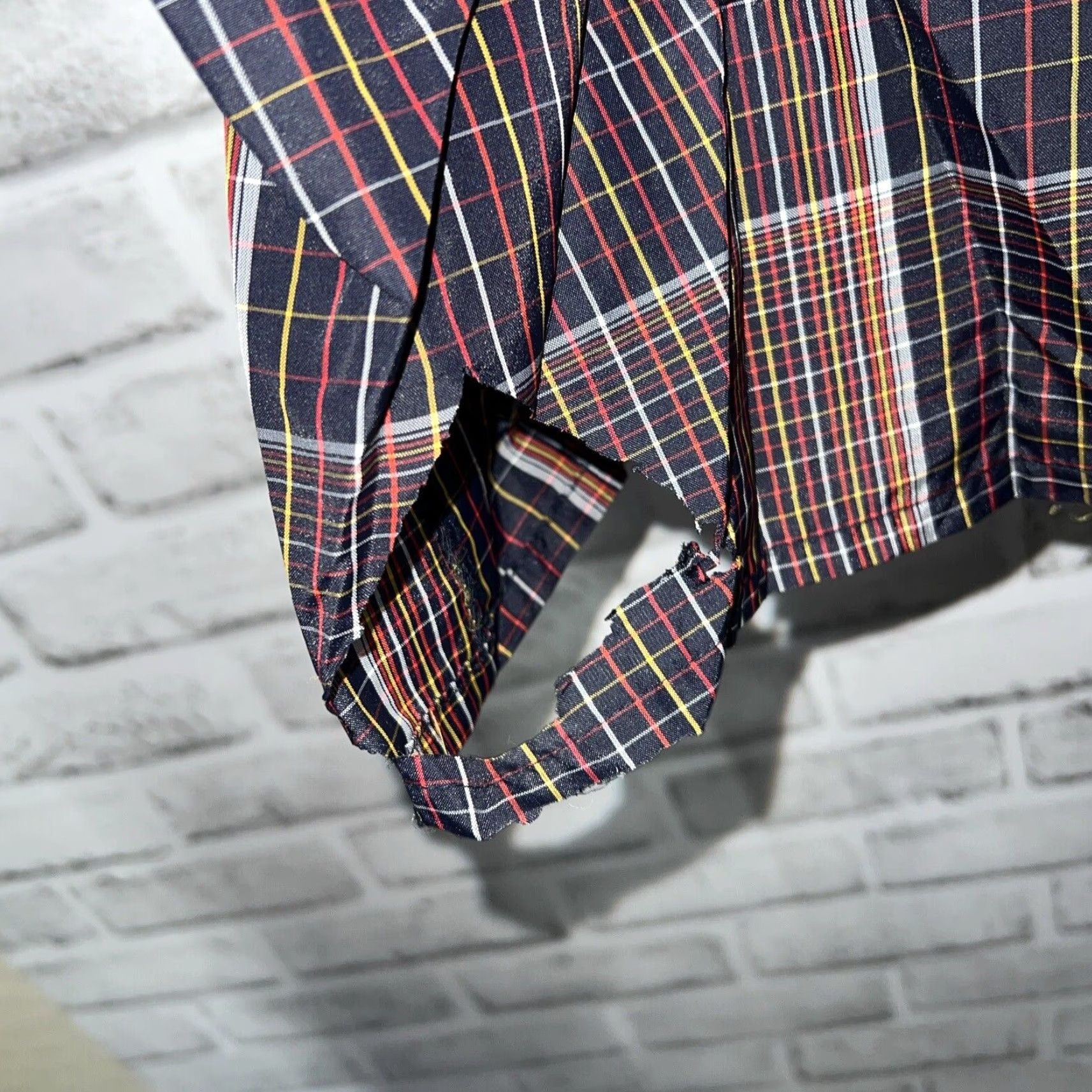 Obermeyer VINTAGE Obermeyer Men's Plaid Nylon Button-Up Shirt Long Sleeve Size L Purple Size US L / EU 52-54 / 3 - 6 Thumbnail