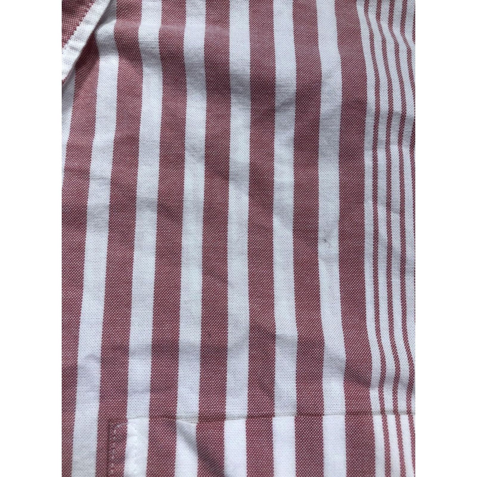 J.Crew J.Crew Mens Large Red Stripe Broken-In Oxford Shirt Long Sleeve Button-Down Button-Up Size US L / EU 52-54 / 3 - 7 Thumbnail