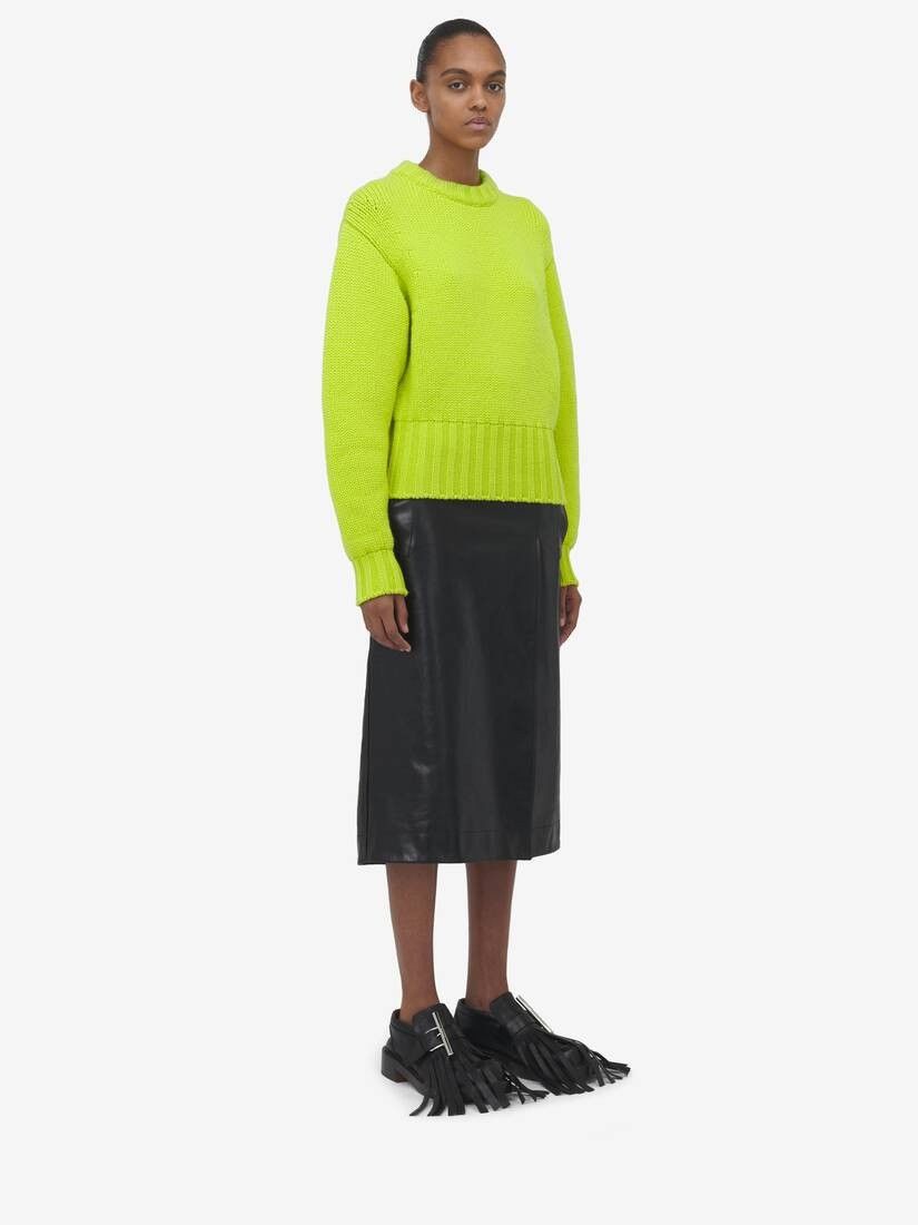 Alexander McQueen o1srvl11e0326 Crew Neck Jumper in Yellow Size M / US 6-8 / IT 42-44 - 4 Thumbnail
