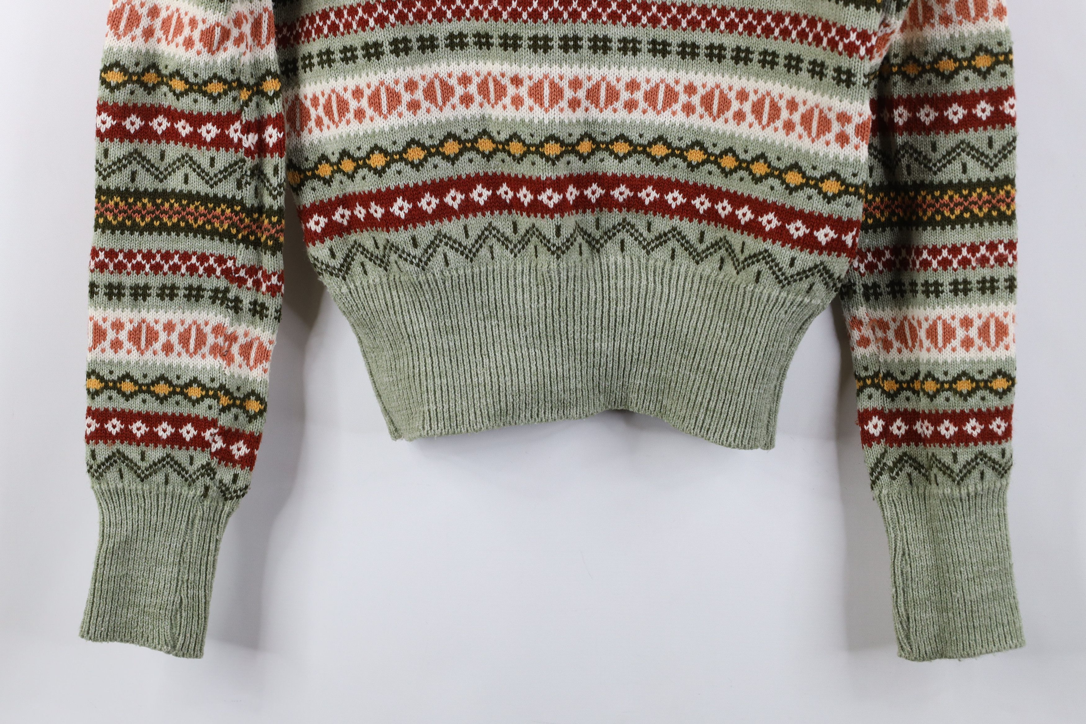 Vintage Vintage 70s Streetwear Rainbow Fair Isle Crewneck Sweater Size XS / US 0-2 / IT 36-38 - 3 Thumbnail